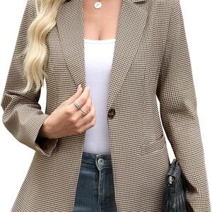 Women's Houndstooth Blazer